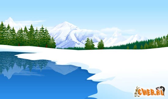 Зимние векторные фоны