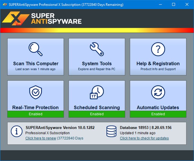SUPERAntiSpyware Professional X