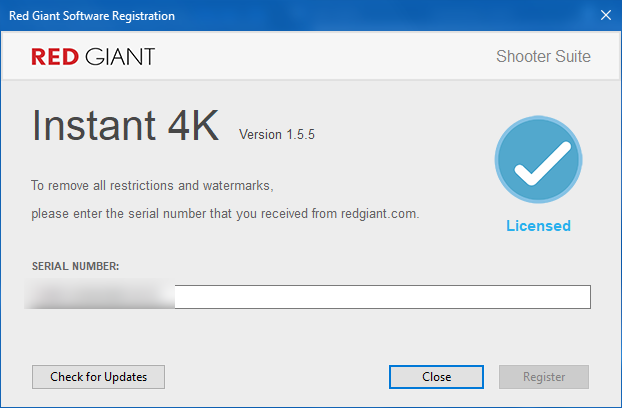 Red Giant Shooter Suite