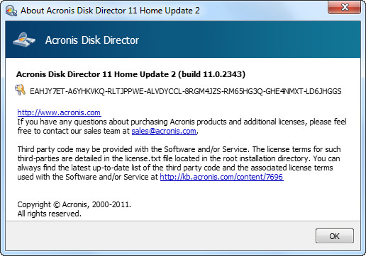 Acronis Disk Director