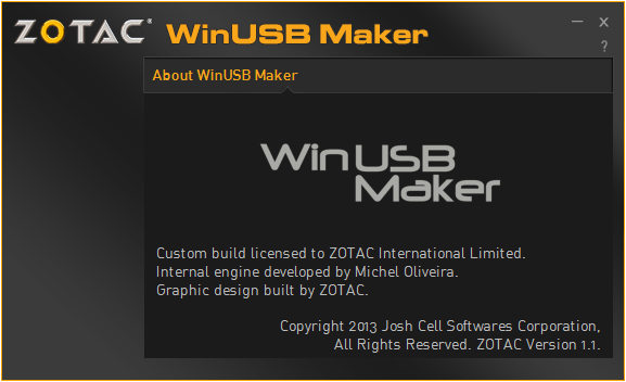 ZOTAC WinUSB Maker