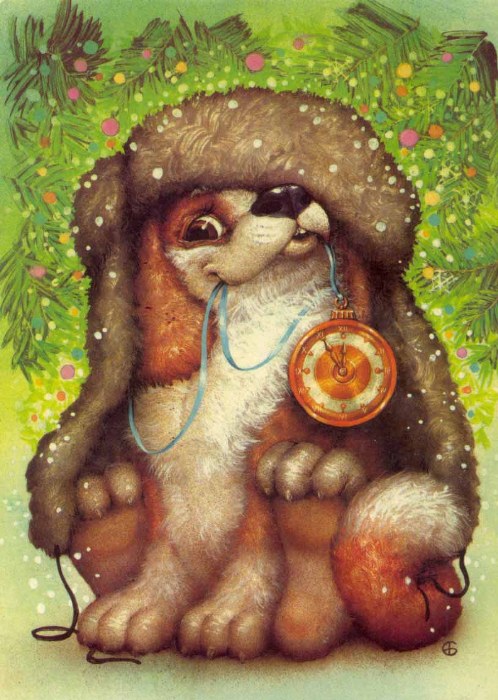 Советские новогодние открытки